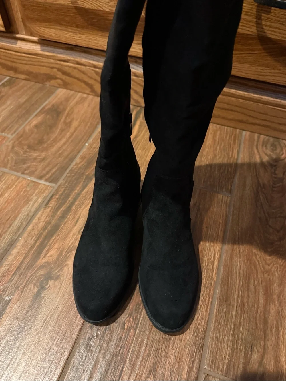 Unisa Black Over-the-Knee Stretch Boots